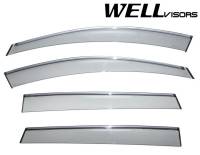 WellVisors - WellVisors Side Window Deflectors Toyota RAV4 13-18 With Chrome Trim - Image 1