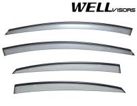 WellVisors Side Window Deflectors Hyundai Sonata 11-14 With Black Trim