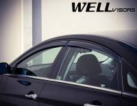 WellVisors - WellVisors Side Window Deflectors Hyundai Sonata 11-14 With Black Trim - Image 4