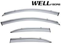 WellVisors - WellVisors Side Window Deflectors Cadillac ATS Sedan 13-18 with Chrome Trim - Image 1