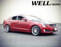 WellVisors - WellVisors Side Window Deflectors Cadillac ATS Sedan 13-18 with Chrome Trim - Image 2