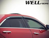 WellVisors - WellVisors Side Window Deflectors Cadillac ATS Sedan 13-18 with Chrome Trim - Image 3