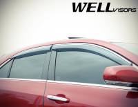 WellVisors - WellVisors Side Window Deflectors Cadillac ATS Sedan 13-18 with Chrome Trim - Image 4