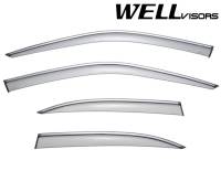 WellVisors - WellVisors Side Window Deflectors BMW E39 5-Series 97-03 With Chrome Trim - Image 1