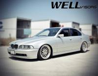 WellVisors - WellVisors Side Window Deflectors BMW E39 5-Series 97-03 With Chrome Trim - Image 2