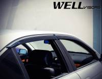 WellVisors - WellVisors Side Window Deflectors BMW E39 5-Series 97-03 With Chrome Trim - Image 4