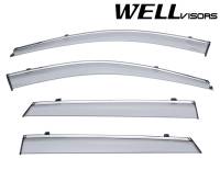 WellVisors Side Window Deflectors Hyundai Santa Fe XL 13-19 with Chrome Trim