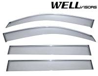 WellVisors - WellVisors Side Window Deflectors Toyota Highlander 08-13 Chrome Trim - Image 1