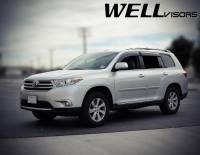 WellVisors - WellVisors Side Window Deflectors Toyota Highlander 08-13 Chrome Trim - Image 2