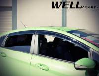 WellVisors - WellVisors Side Window Deflectors Ford Fiesta Hatchback 11-19 With Black Trim - Image 3