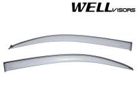 WellVisors Side Window Deflectors Nissan NV200 Chevrolet City Express 13-17 Front only BLACK TRIM