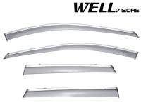 WellVisors - WellVisors Side Window Deflectors Subaru Outback 15-19 With Chrome Trim - Image 1