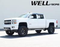 WellVisors - WellVisors Side Window Deflectors Chevrolet Silverado Crew Cab 14-18 Off-Road Series - Image 2