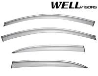 WellVisors - WellVisors Side Window Deflectors Chevrolet Malibu 13-15 With Chrome Trim - Image 1