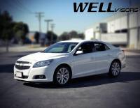 WellVisors - WellVisors Side Window Deflectors Chevrolet Malibu 13-15 With Chrome Trim - Image 2