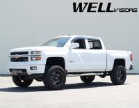 WellVisors - WellVisors Side Window Deflectors Chevrolet Silverado Crew Cab 14-18 Premium Series - Image 2