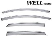 WellVisors - WellVisors Side Window Deflectors Ford Fusion Sedan 13-20 with Chrome Trim - Image 1