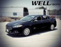 WellVisors - WellVisors Side Window Deflectors Ford Fusion Sedan 13-20 with Chrome Trim - Image 2