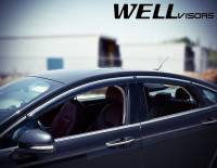 WellVisors - WellVisors Side Window Deflectors Ford Fusion Sedan 13-20 with Chrome Trim - Image 3