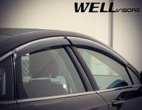 WellVisors - WellVisors Side Window Deflectors Ford Fusion Sedan 13-20 with Chrome Trim - Image 4