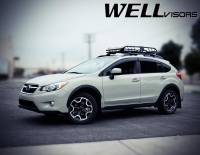 WellVisors - WellVisors Side Window Deflectors Subaru XV Crosstrek 13-17 With Black Trim - Image 2