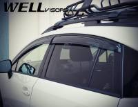 WellVisors - WellVisors Side Window Deflectors Subaru XV Crosstrek 13-17 With Black Trim - Image 4