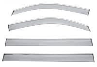 WellVisors Side Window Deflectors Chevrolet Suburban/GMC Yukon XL/Cadillac Escalade ESV 15-20 with Chrome trim