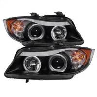 Spyder BMW E90 3-Series 06-08 Projector LED Halo Amber Reflctr Rplc Bulb Blk PRO-YD-BMWE9005-AM-BK