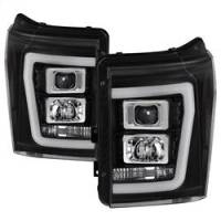 Spyder Ford F-250/F-350/F450 Super Duty 11-16 V2 Projector Headlights - Black (PRO-YD-FS11V2-LB-BK)