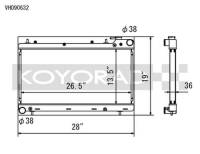 Koyorad Cooling Systems - Koyo Hyper V Series Aluminum Radiator 93-98 Subaru Impreza 2.2L H4 (MT) - Image 2