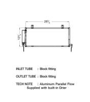 CSF Radiators - CSF 06-12 Mitsubishi Eclipse 2.4L A/C Condenser - Image 2