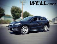 WellVisors - WellVisors Side Window Deflectors Acura RDX 13-18 With Chrome Trim - Image 2