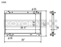 Koyorad Cooling Systems - Koyo V Series Aluminum Radiator 07-08 Nissan 350Z 3.5L V6 (MT) - Image 2