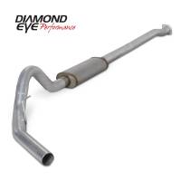 Diamond Eye Exhaust System Kit, 3.5L Eco-Boost Engine; 3.5In. Aluminized Cat Back Single Exhaust; Side Exit