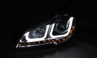 ANZO Headlights, Tail Lights and More  - ANZO 2010-2014 Subaru Outback Projector Headlights w/ U-Bar Black - Image 2