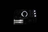 ANZO Headlights, Tail Lights and More  - ANZO 1992-1996 Ford F-150 Projector Headlights w/ Halo Chrome w/ Side Markers and Parking Lights - Image 2