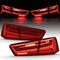 ANZO Headlights, Tail Lights and More  - ANZO 2012-2018 Audi A6 LED Taillight Black Housing Red/Clear Lens 4 pcs (Sequential Signal) - Image 2