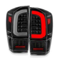 ANZO Headlights, Tail Lights and More  - ANZO 16-21 Toyota Tacoma LED Tail Lights - w/ Light Bar Sequential Black Housing & Clear Lens - Image 2