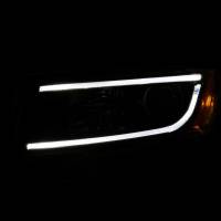 ANZO Headlights, Tail Lights and More  - ANZO 2014-2015 Jeep Grand Cherokee Projector Headlights w/ Plank Style Design Black - Image 2