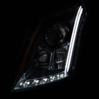 ANZO Headlights, Tail Lights and More  - ANZO 2010-2015 Cadillac Srx Projector Headlights w/ Plank Style Design Black - Image 2