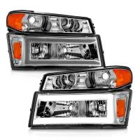 ANZO Headlights, Tail Lights and More  - ANZO 04-12 GM Colorado/Canyon/I-Series Crystal Headlights - w/ Light Bar Chrome Housing 4pcs - Image 2