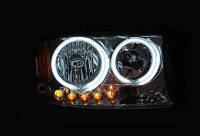 ANZO Headlights, Tail Lights and More  - ANZO 1997-2004 Dodge Dakota Projector Headlights w/ Halo Black 1 pc - Image 2