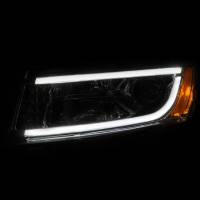 ANZO Headlights, Tail Lights and More  - ANZO 2014-2015 Jeep Grand Cherokee Projector Headlights w/ Plank Style Design Chrome - Image 2