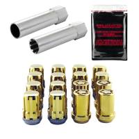 McGard - McGard SplineDrive Tuner 4 Lug Install Kit w/Locks & Tool (Cone) M12X1.5 / 13/16 Hex - Gold - Image 2