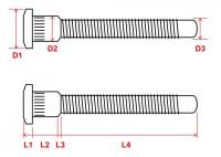 Megan Racing - Megan Racing Extended Wheel Studs for Acura Integra 90-01 / Honda Civic 88-00 - 20pcs - Image 2