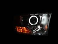 ANZO Headlights, Tail Lights and More  - ANZO 2009-2016 Dodge Ram 1500 Projector Headlights w/ Halo Chrome (CCFL) - Image 2