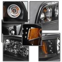 Spyder Auto - Spyder Ford Mustang 87-93 1PC LED (Replaceable LEDs)Crystal Headlights Black HD-YD-FM87-1PC-LED-BK - Image 2