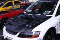 Seibon Carbon - Seibon CWII-style carbon fiber hood for 2003-2007 Mitsubishi Lancer EVO - Image 3