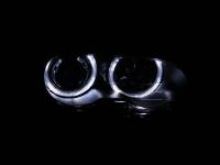 ANZO Headlights, Tail Lights and More  - ANZO 2000-2003 BMW 3 Series E46 Projector Headlights w/ Halo Black - Image 2