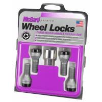 McGard Wheel Lock Bolt Set - 4pk. (Cone Seat) M12X1.5 / 17mm Hex / 25.5mm Shank Length - Black